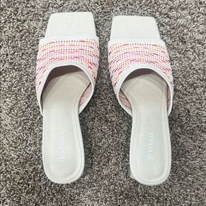 NWOT, never worn. euro size 39. i am size 8 shoe and these fit great.